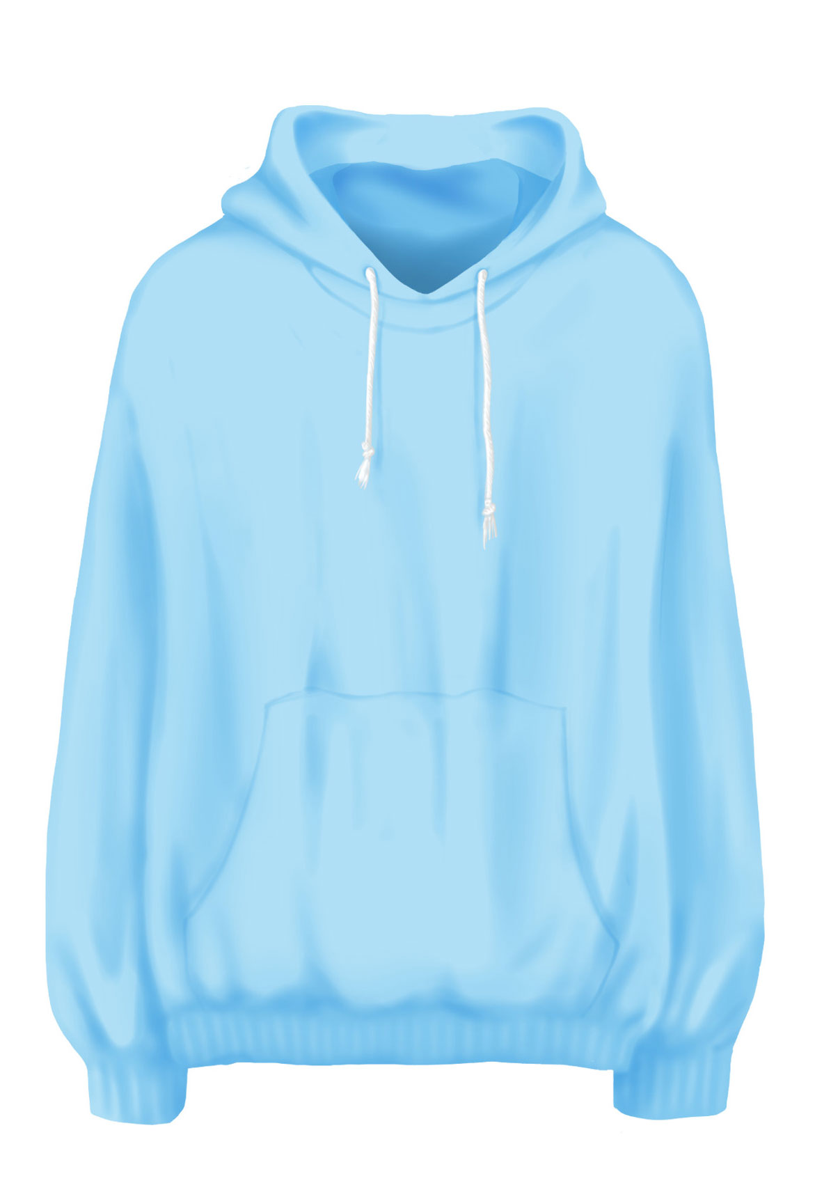 Blauer Kaputzenpullover